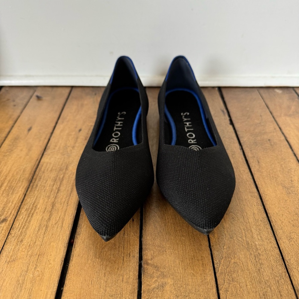 Rothy’s The Point Black Pointed Ballet Flat 7 - Picture 5 of 12